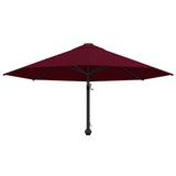 Wall-Mounted Garden Parasol with Metal Pole 300 cm Burgundy