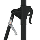 Wall-Mounted Garden Parasol with Metal Pole 300 cm Burgundy - Rear View
