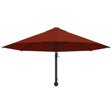 Wall-Mounted Garden Parasol with Metal Pole 300 cm Terracotta