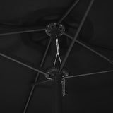 Garden Parasol with Aluminium Pole 460x270 cm Black
