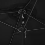 Garden Parasol with Aluminium Pole 460x270 cm Black