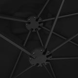 Garden Parasol with Aluminium Pole 460x270 cm Black