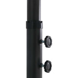 Garden Parasol with Aluminium Pole 460x270 cm Black - Close-Up Angle