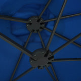 Garden Parasol with Aluminium Pole 460x270 cm Blue - Rear View