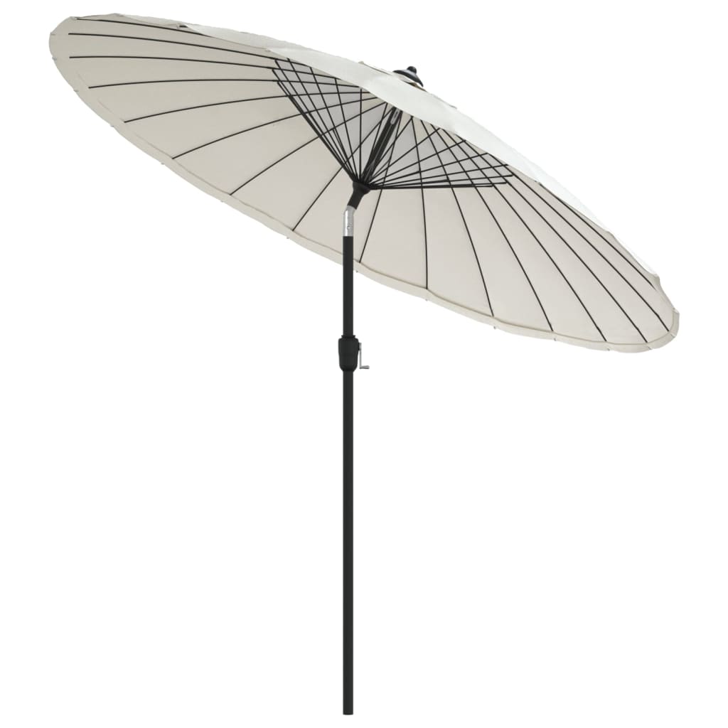 Garden Parasol with Aluminium Pole 270 cm Sand White