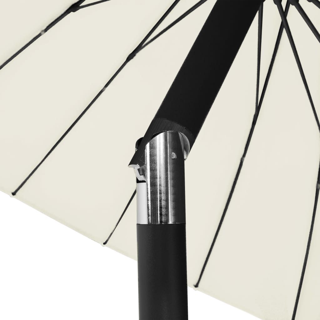 Garden Parasol with Aluminium Pole 270 cm Sand White