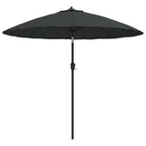 Garden Parasol with Aluminium Pole 270 cm Anthracite - Front View