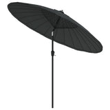 Garden Parasol with Aluminium Pole 270 cm Anthracite - Side View