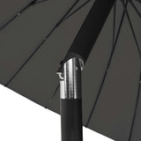 Garden Parasol with Aluminium Pole 270 cm Anthracite - Rear View