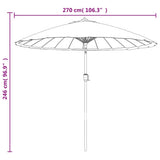 Garden Parasol with Aluminium Pole 270 cm Anthracite - Low Angle