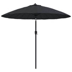 Garden Parasol with Aluminium Pole 250 cm Black