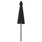 Garden Parasol with Aluminium Pole 250 cm Black