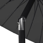 Garden Parasol with Aluminium Pole 250 cm Black