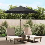Garden Parasol with Aluminium Pole 250 cm Black