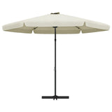 Garden Parasol with Steel Pole 300 cm Sand White