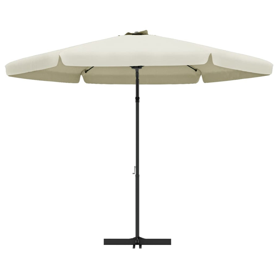 Garden Parasol with Steel Pole 300 cm Sand White