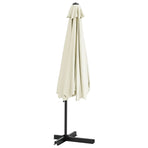 Garden Parasol with Steel Pole 300 cm Sand White