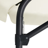 Garden Parasol with Steel Pole 300 cm Sand White - Rear View