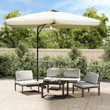 Garden Parasol with Steel Pole 300 cm Sand White