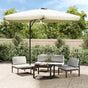 Garden Parasol with Steel Pole 300 cm Sand White