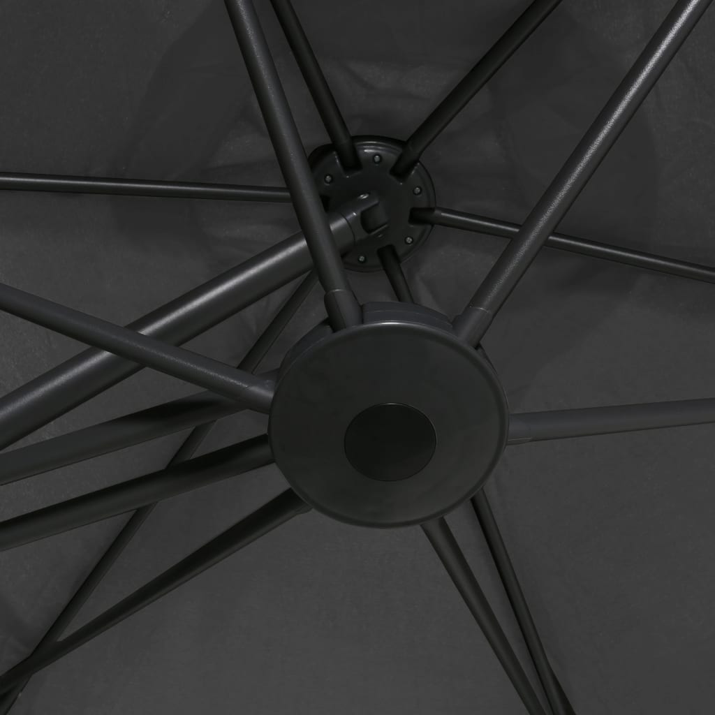 Garden Parasol with Steel Pole 300x250 cm Anthracite