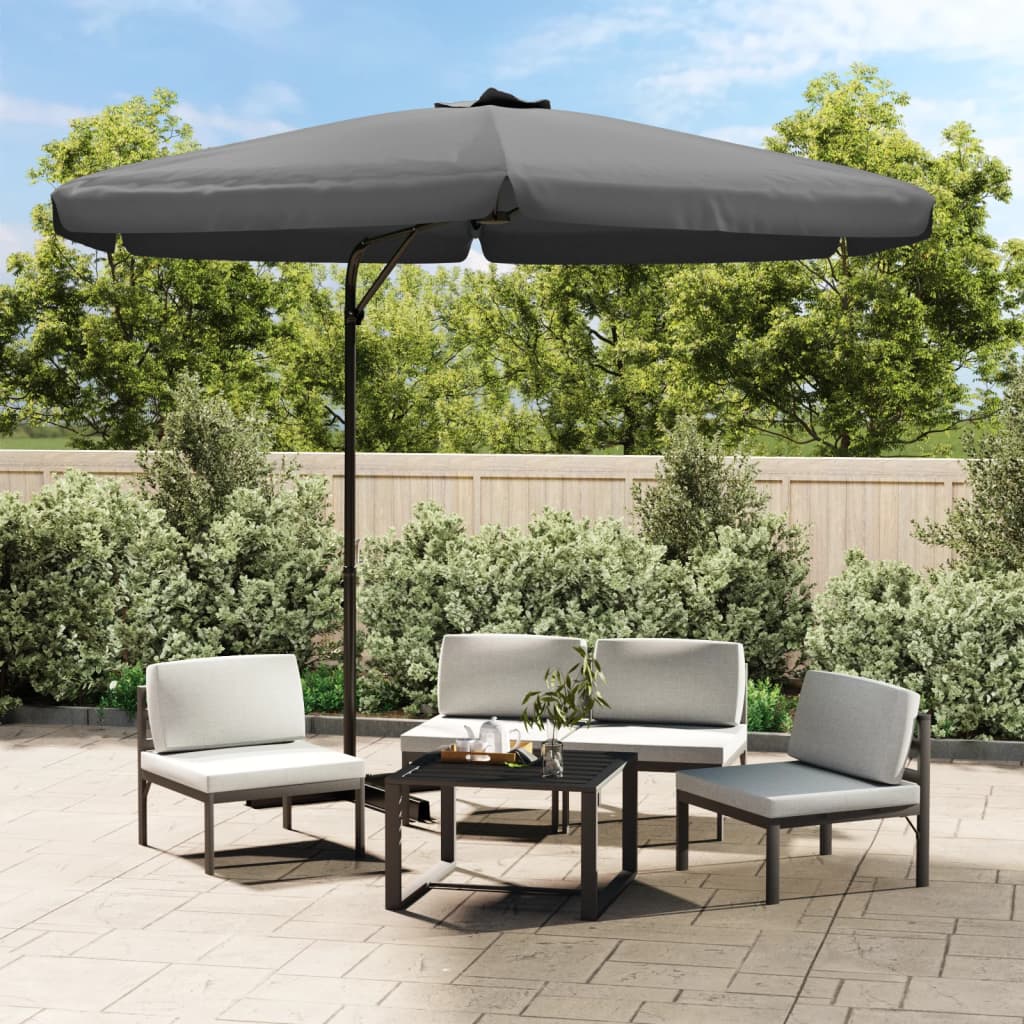 Garden Parasol with Steel Pole 300x250 cm Anthracite