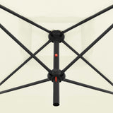 Double Parasol with Steel Pole 250x250 cm Sand White