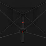 Double Parasol with Steel Pole 250x250 cm Black