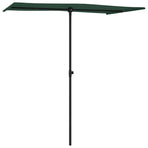 Garden Parasol with Aluminium Pole 180x110 cm Green