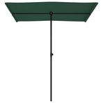 Garden Parasol with Aluminium Pole 180x110 cm Green
