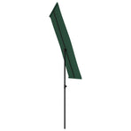 Garden Parasol with Aluminium Pole 180x110 cm Green