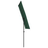 Garden Parasol with Aluminium Pole 180x110 cm Green - 45-Degree Angle