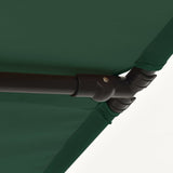 Garden Parasol with Aluminium Pole 180x110 cm Green