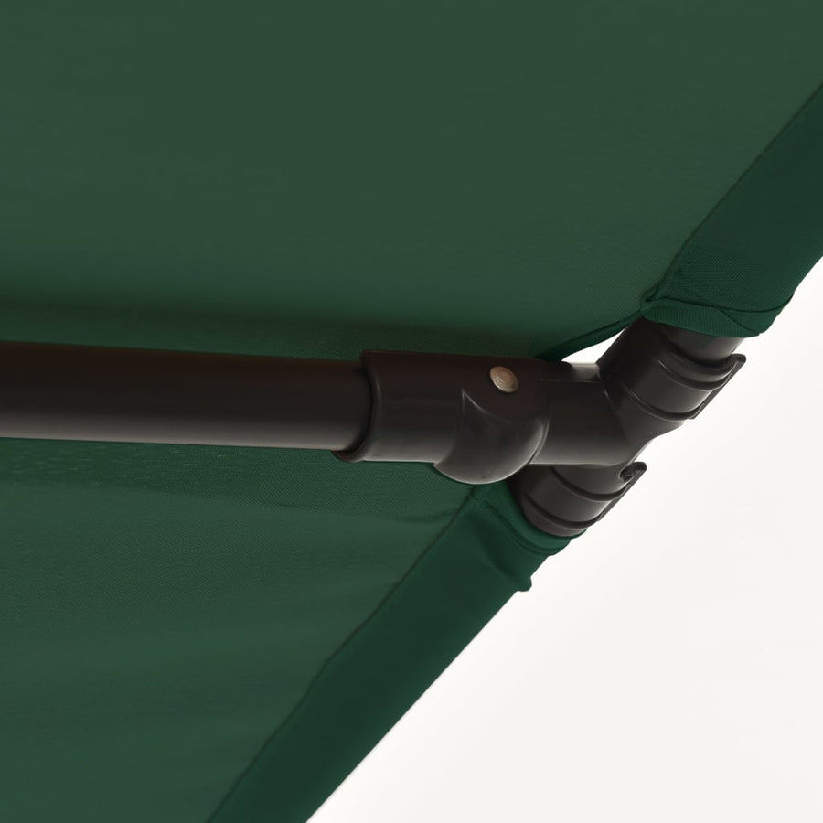 Garden Parasol with Aluminium Pole 180x110 cm Green