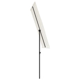 Garden Parasol with Aluminium Pole 180x110 cm Sand White - 45-Degree Angle
