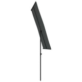 Garden Parasol with Aluminium Pole 180x110 cm Anthracite - 45-Degree Angle