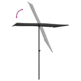 Garden Parasol with Aluminium Pole 180x110 cm Anthracite