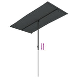 Garden Parasol with Aluminium Pole 180x110 cm Anthracite