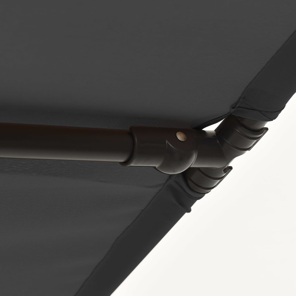 Garden Parasol with Aluminium Pole 180x110 cm Anthracite