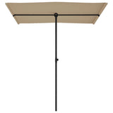 Garden Parasol with Aluminium Pole 180x110 cm Taupe