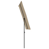 Garden Parasol with Aluminium Pole 180x110 cm Taupe - 45-Degree Angle