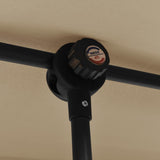 Garden Parasol with Aluminium Pole 180x110 cm Taupe - Low Angle