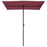 Garden Parasol with Aluminium Pole 180x110 cm Bordeaux Red