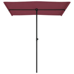 Garden Parasol with Aluminium Pole 180x110 cm Bordeaux Red
