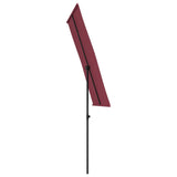 Garden Parasol with Aluminium Pole 180x110 cm Bordeaux Red - 45-Degree Angle