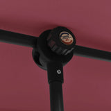 Garden Parasol with Aluminium Pole 180x110 cm Bordeaux Red - Low Angle