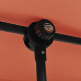 Garden Parasol with Aluminium Pole 180x110 cm Terracotta - Low Angle