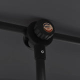 Garden Parasol with Aluminium Pole 180x110 cm Black - Low Angle