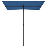 Garden Parasol with Aluminium Pole 180x110 cm Azure Blue