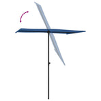 Garden Parasol with Aluminium Pole 180x110 cm Azure Blue